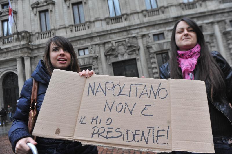 Catania, Napolitano accolto tra le proteste $