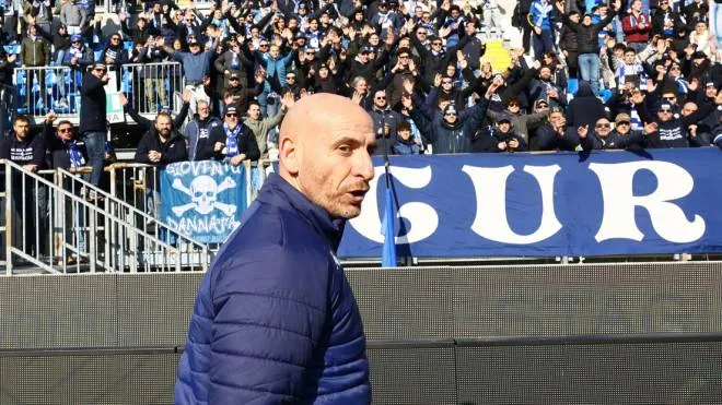 Davide Possanzini allenatore del Brescia  Brescia vs Modena seire b11 febbraio 2023. Only Crew Filippo Venezia Fotolive