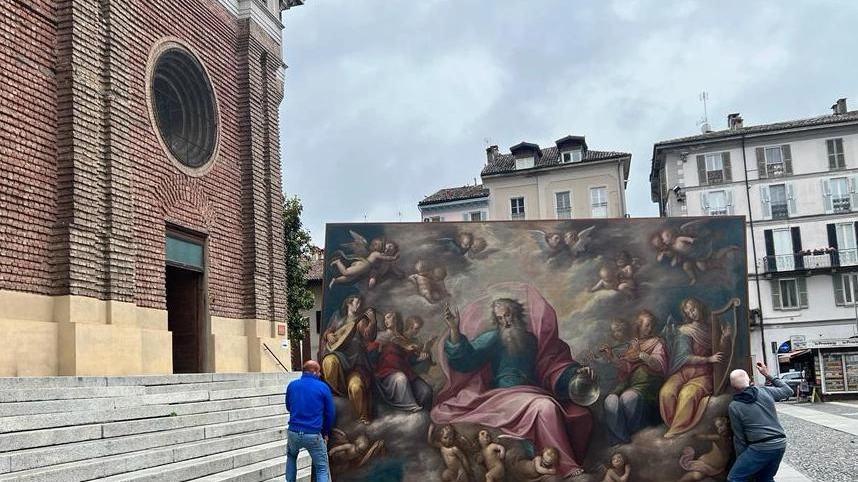 Il dipinto del Moncalvo  torna restaurato in Duomo