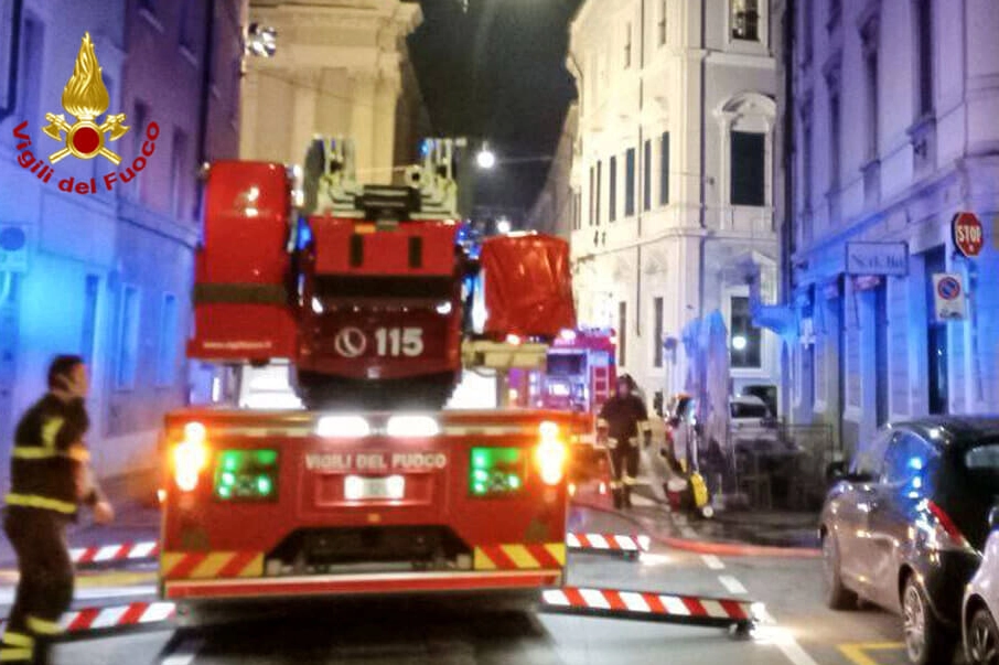 L'intervento dei vigili del fuoco