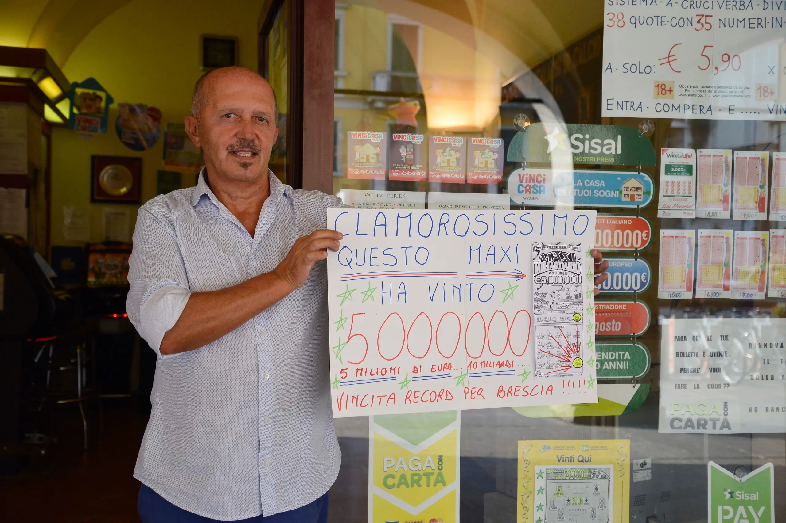 Con un Gratta e Vinci da venti euro vince cinque milioni