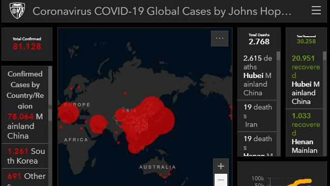 La mappa del coronavirus: i dati aggiornati in tempo reale