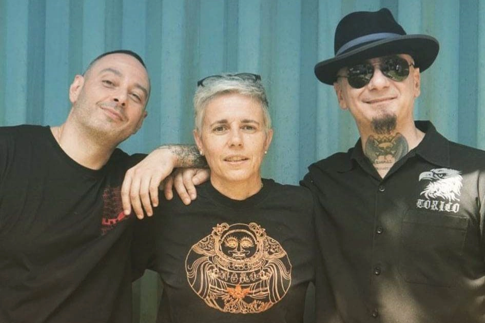 Paola Zukar con J-Ax e Fabri Fibra