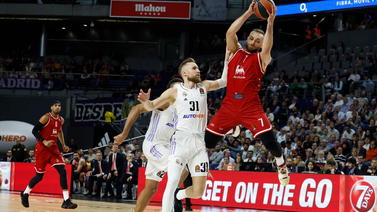 Basket Eurolega, Milano lotta ma vince Madrid