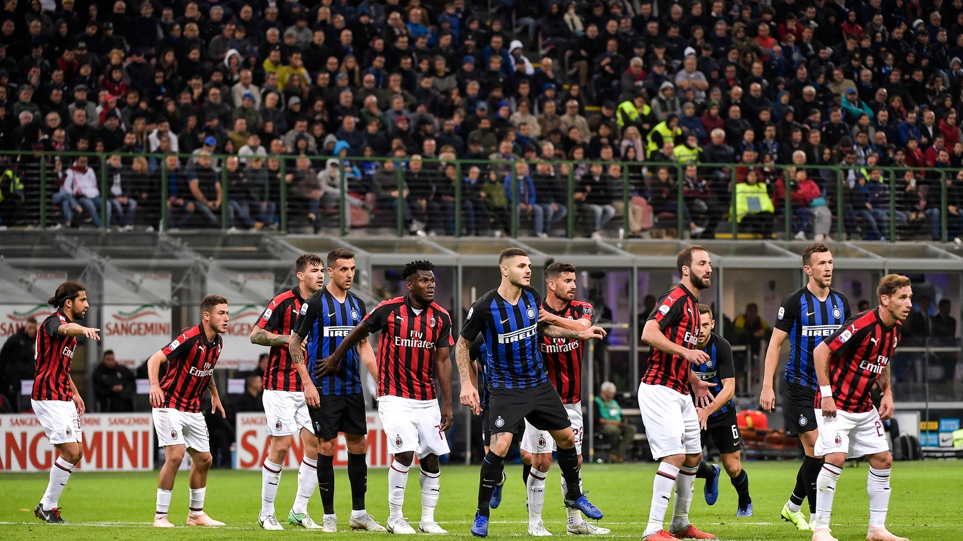 Un'istantanea dell'ultimo derby di Milano 