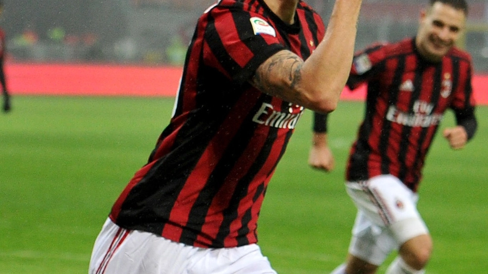 L’esultanza di Leonardo Bonucci dopo il primo gol  in maglia rossonera