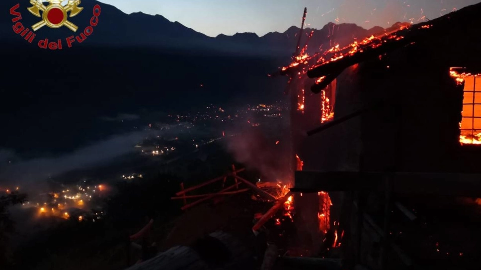 L'incendio a Prato San Pietro
