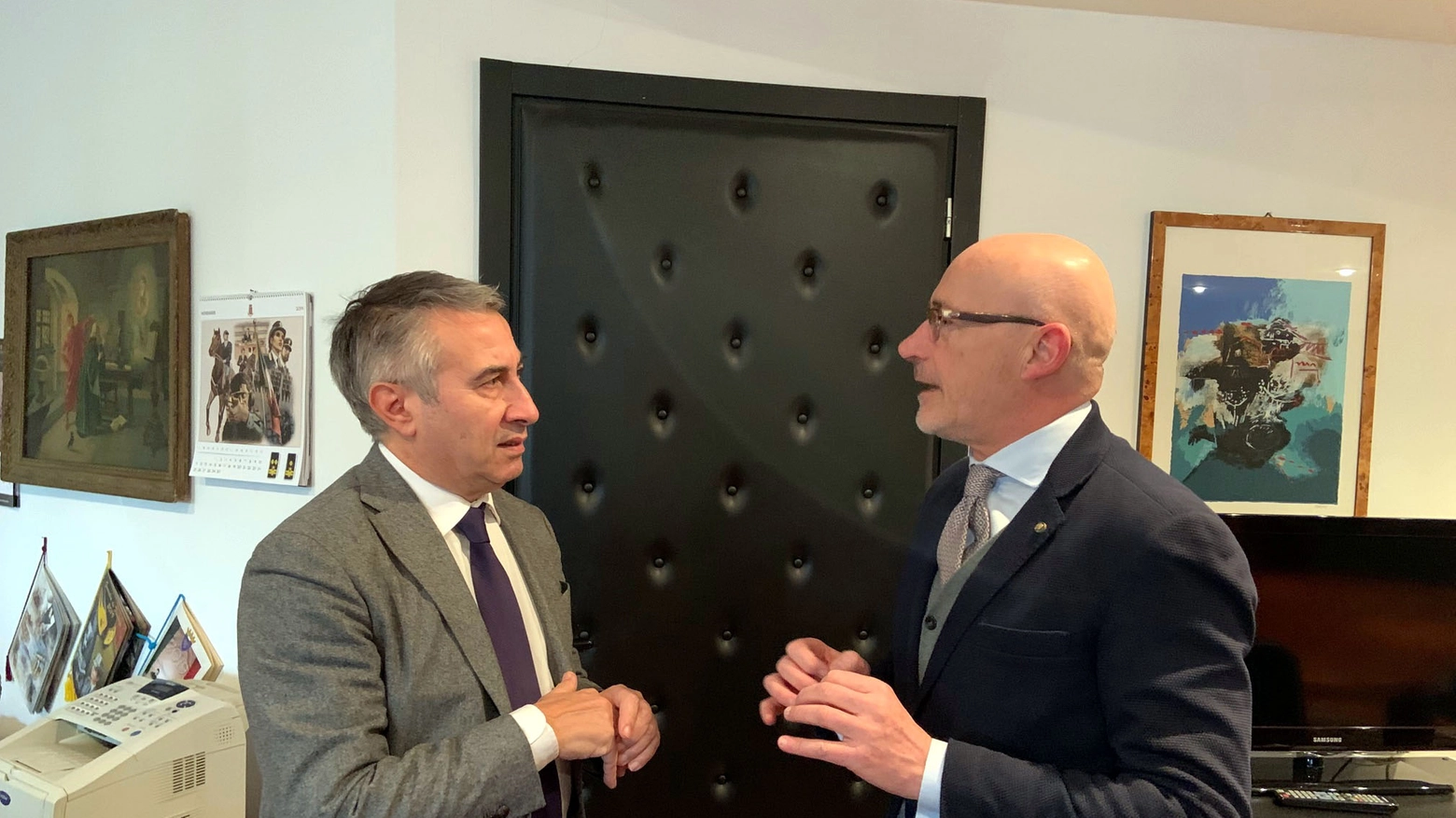 ll prefetto Michele Formiglio con il colonnello Claudio Arneodo ll prefetto Michele Formiglio con il colonnello Claudio Arneodo