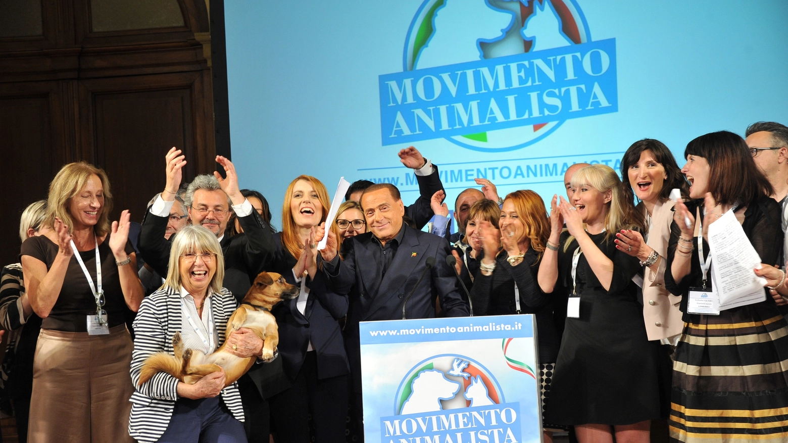 "Movimento Animalista" con Brambilla e Berlusconi (Newpress)