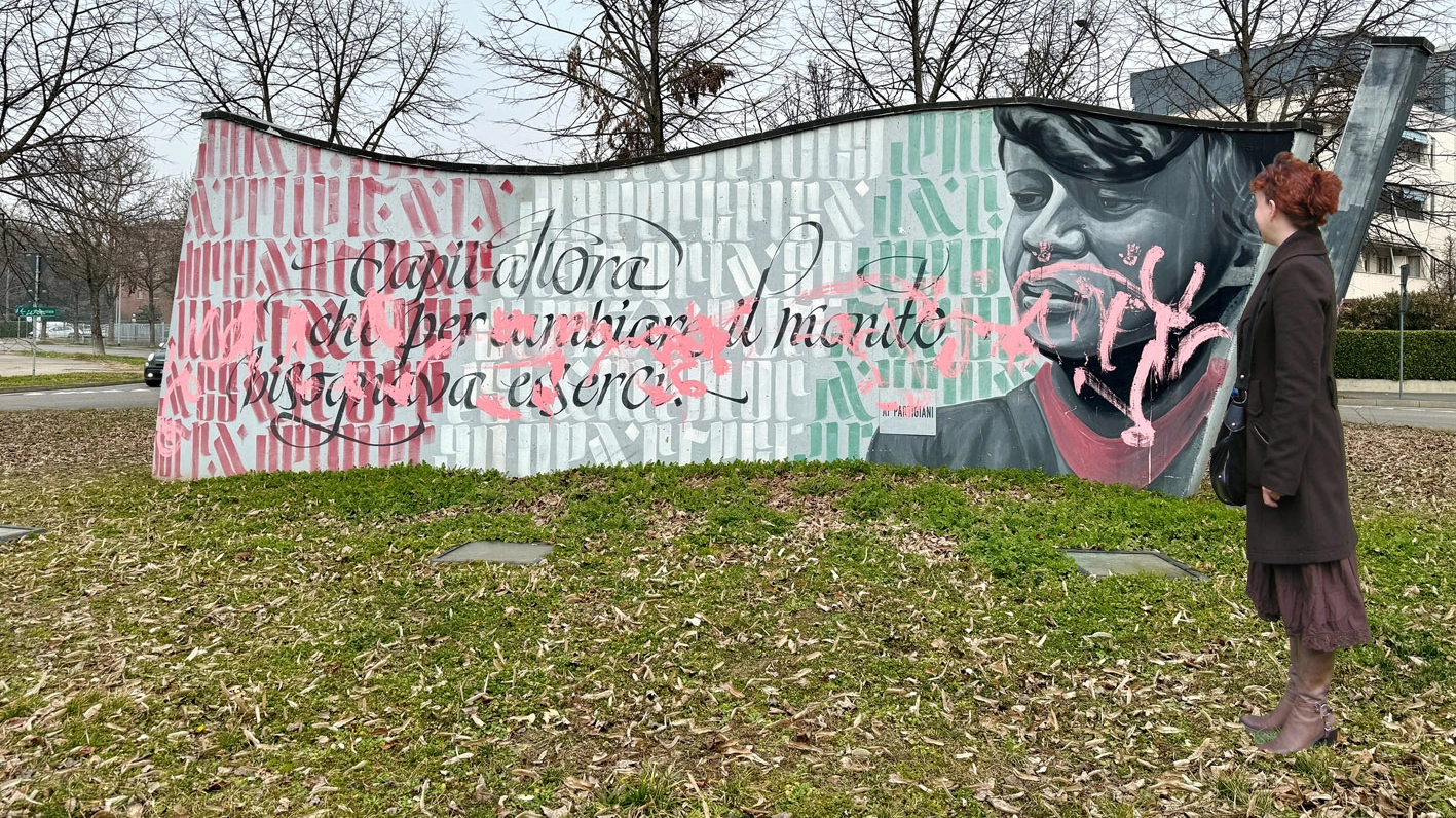 Rozzano, vandalizzato il murale dedicato ai partigiani