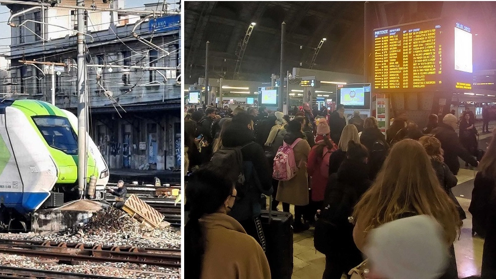 Il treno finito contro la elettrica e il caos per i ritardi in Stazione Centrale