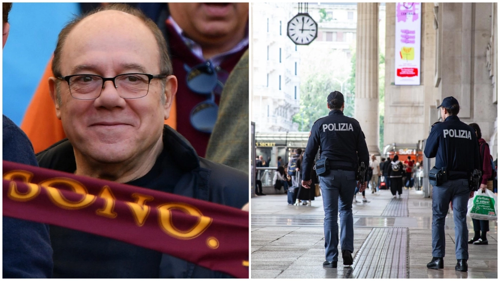 Carlo Verdone e, a destra, la stazione centrale di Milano