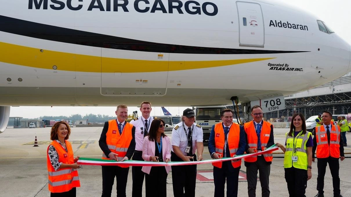 Trasporto merci via aerea. Partito da Malpensa il primo volo italiano di Msc Trasporto merci via aerea. Partito da Malpensa il primo volo italiano di Msc