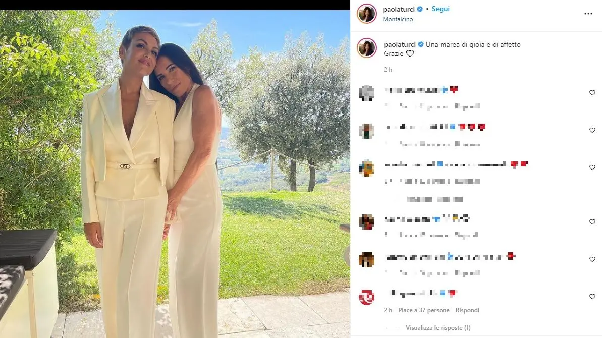 Paola Turci e Francesca Pascale, il giorno dopo le nozze: "Una marea di gioia"