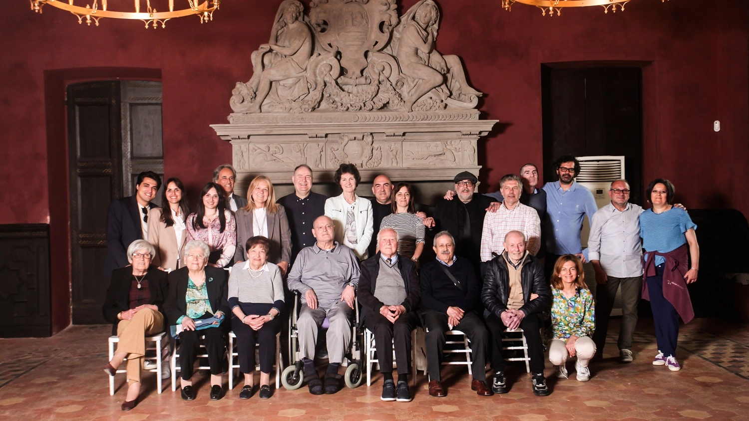 Lo foto ricordo della famiglia Briganti a Villa Arconati