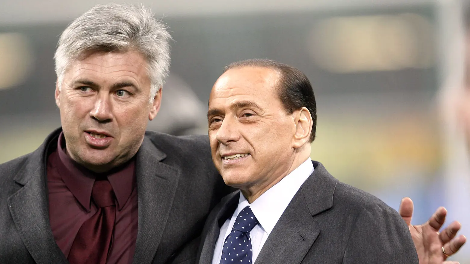 Carlo Ancelotti e Silvio Berlusconi