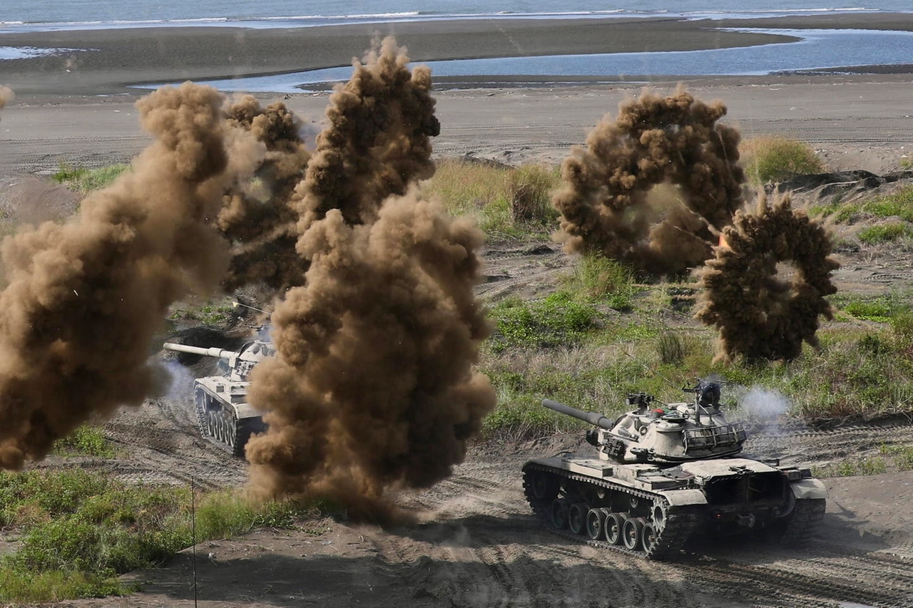 Un esercitazione militare a Taiwan