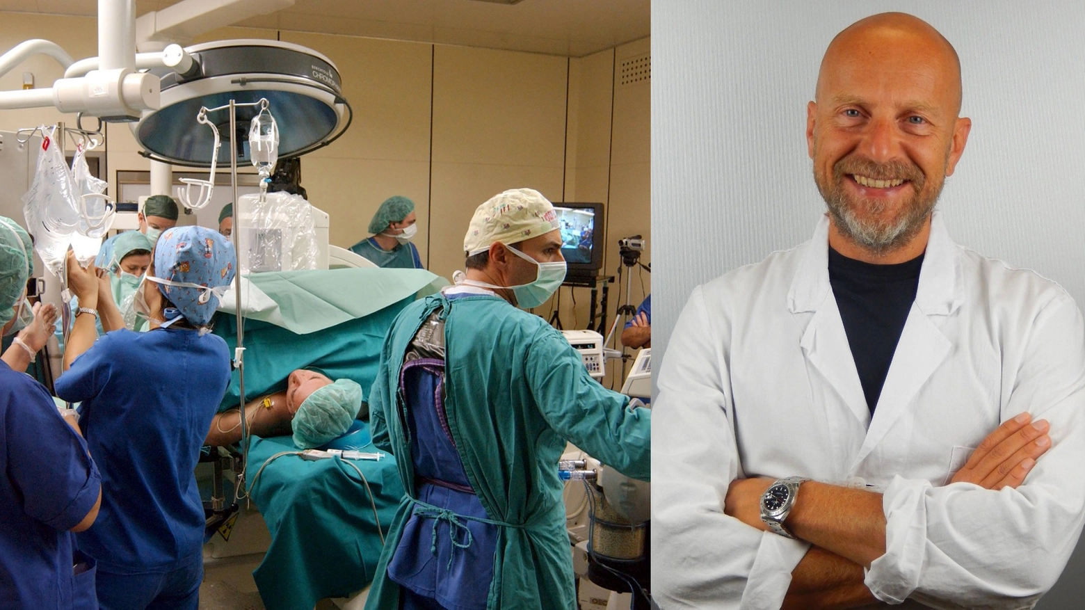 Il professore Alessandro Baj ha condotto con la sua equipe il delicato intervento chirurgico
