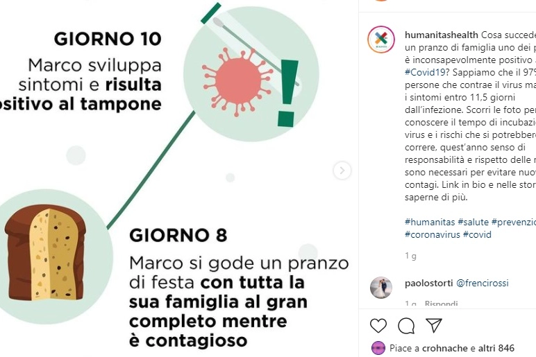 campagna anti contagio Humanitas "Non fare come Marco"
