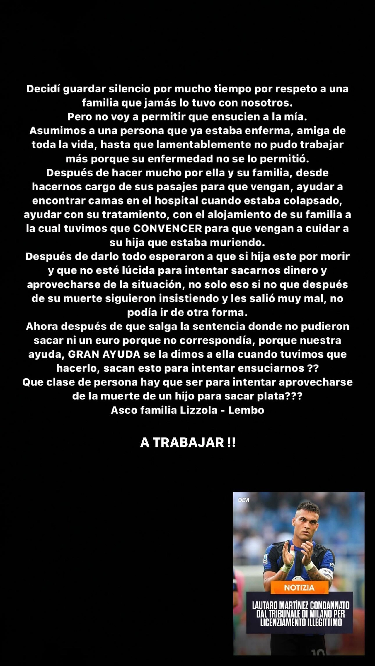Il post di Martinez