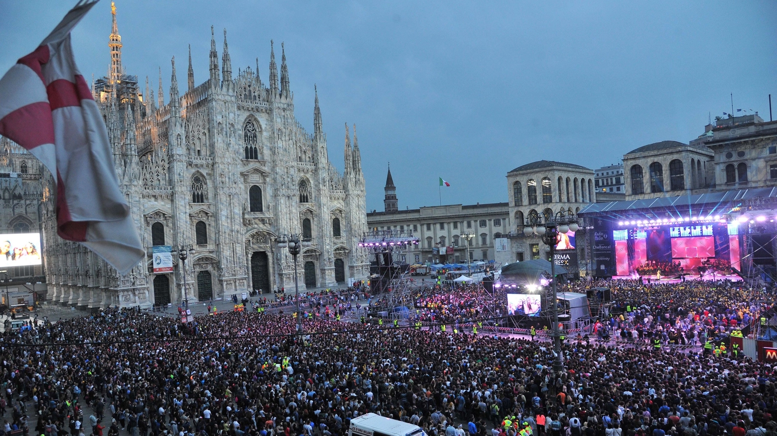 Il concerto dello scorso anno in piazza Duomo (Newpress)