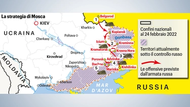 Ucraina, i piani segreti del Cremlino: manovra a tenaglia entro un mese. La mappa