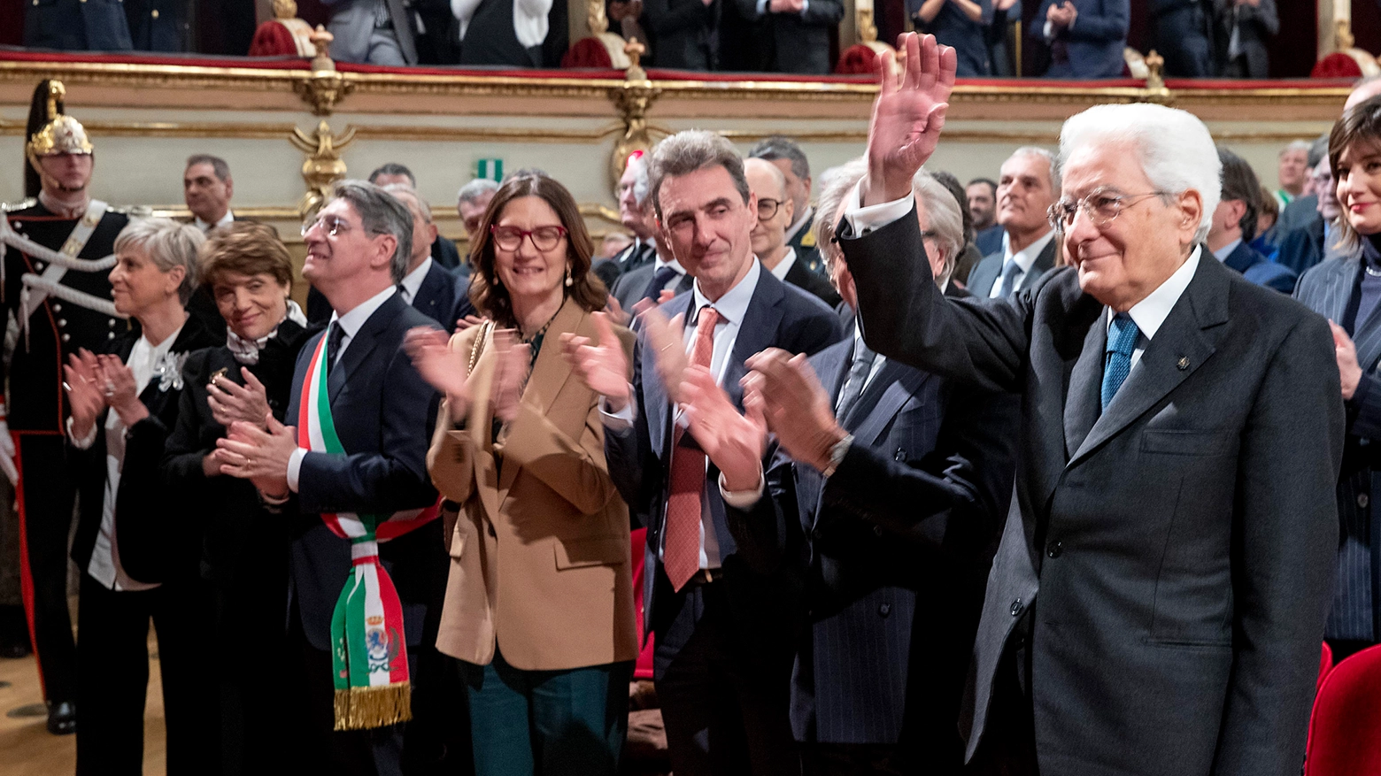 Il presidente della Repubblica Sergio Mattarella alla cerimonia di inaugurazione