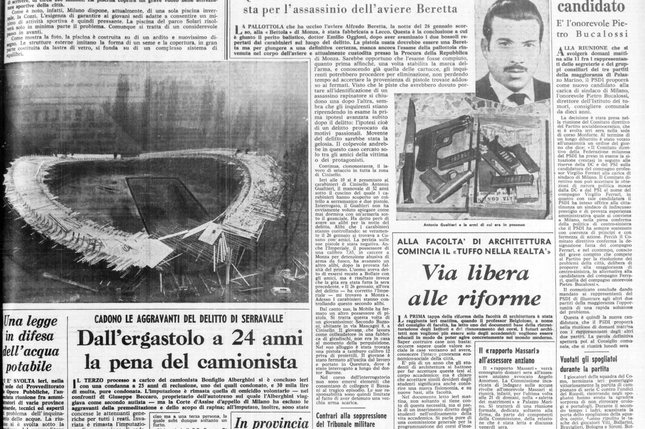Pagina de Il Giorno 9 febbraio 1964