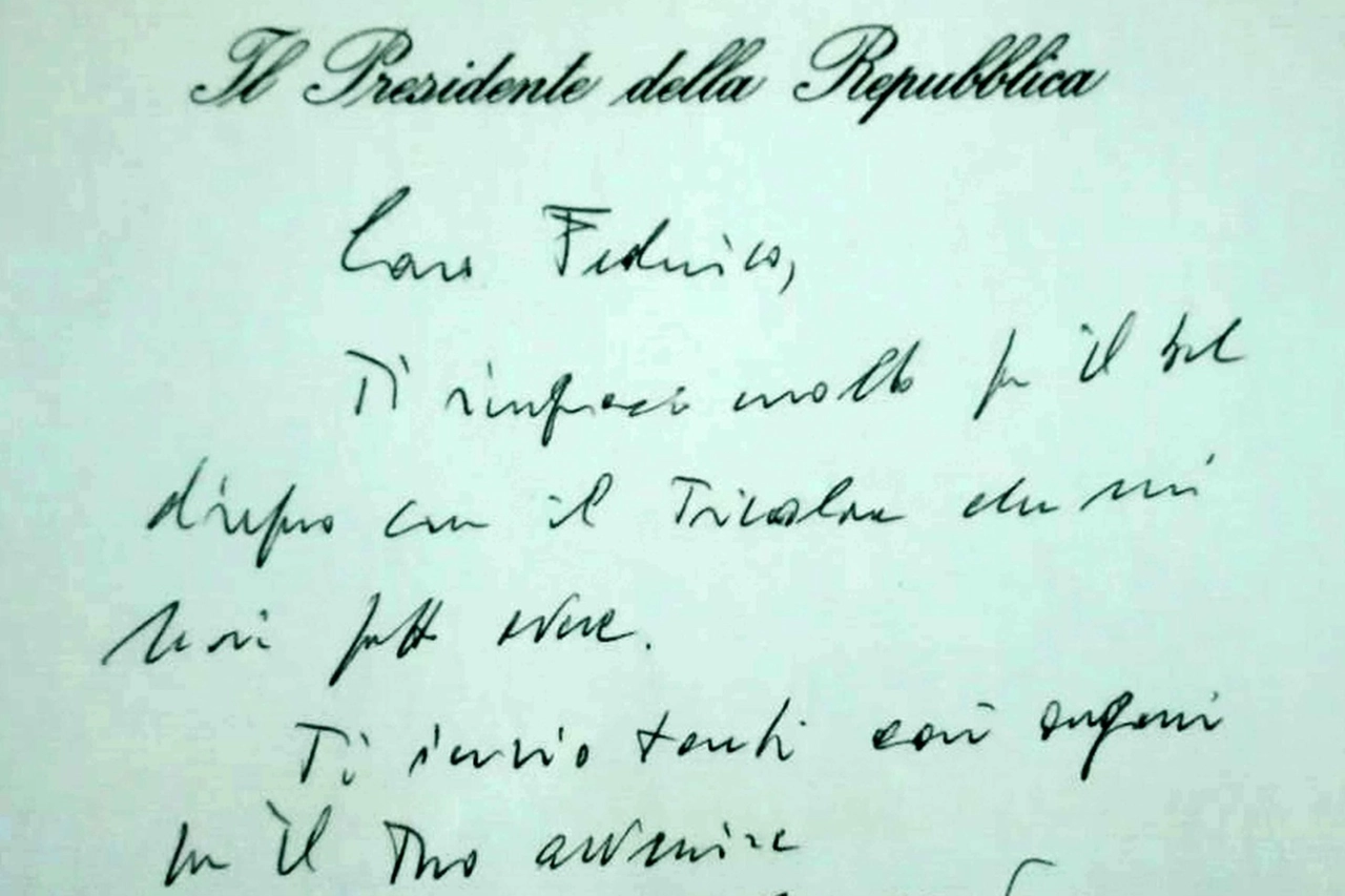 Lo scritto del Presidente al piccolo Federico