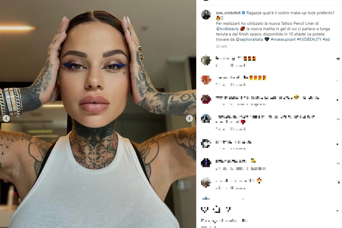 Zoe Cristofoli (Foto Instagram)