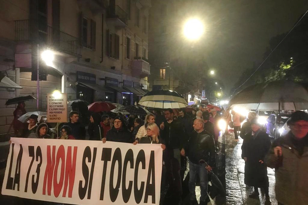 La protesta contro la soppressione della linea 73