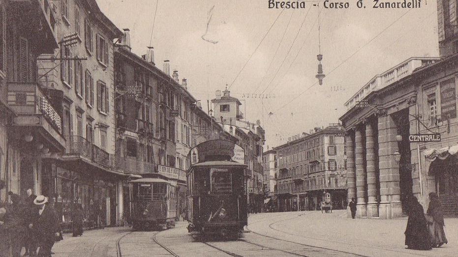 Corso Zanardelli in una cartolina d’epoca