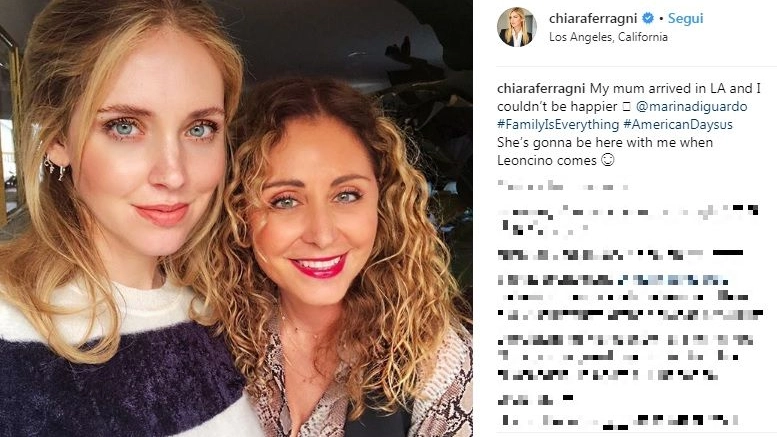Chiara Ferragni e la mamma Marina (Instagram)