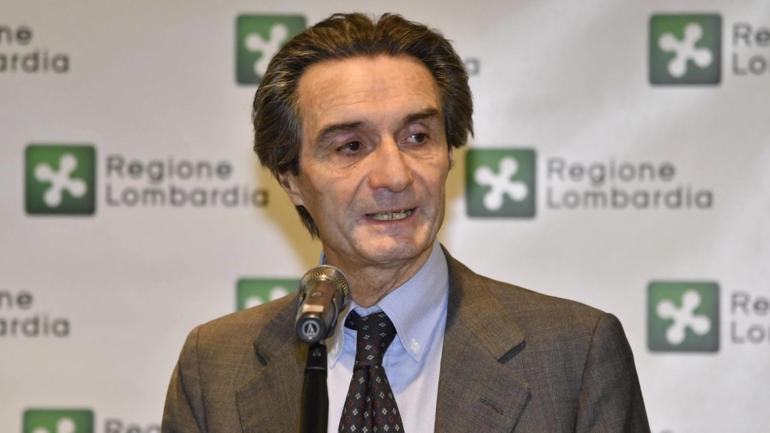 Il presidente della Regione Lombardia Attilio Fontana