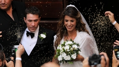 Elisabetta Canali e Brian Perri finalmente sposi (Olycom)