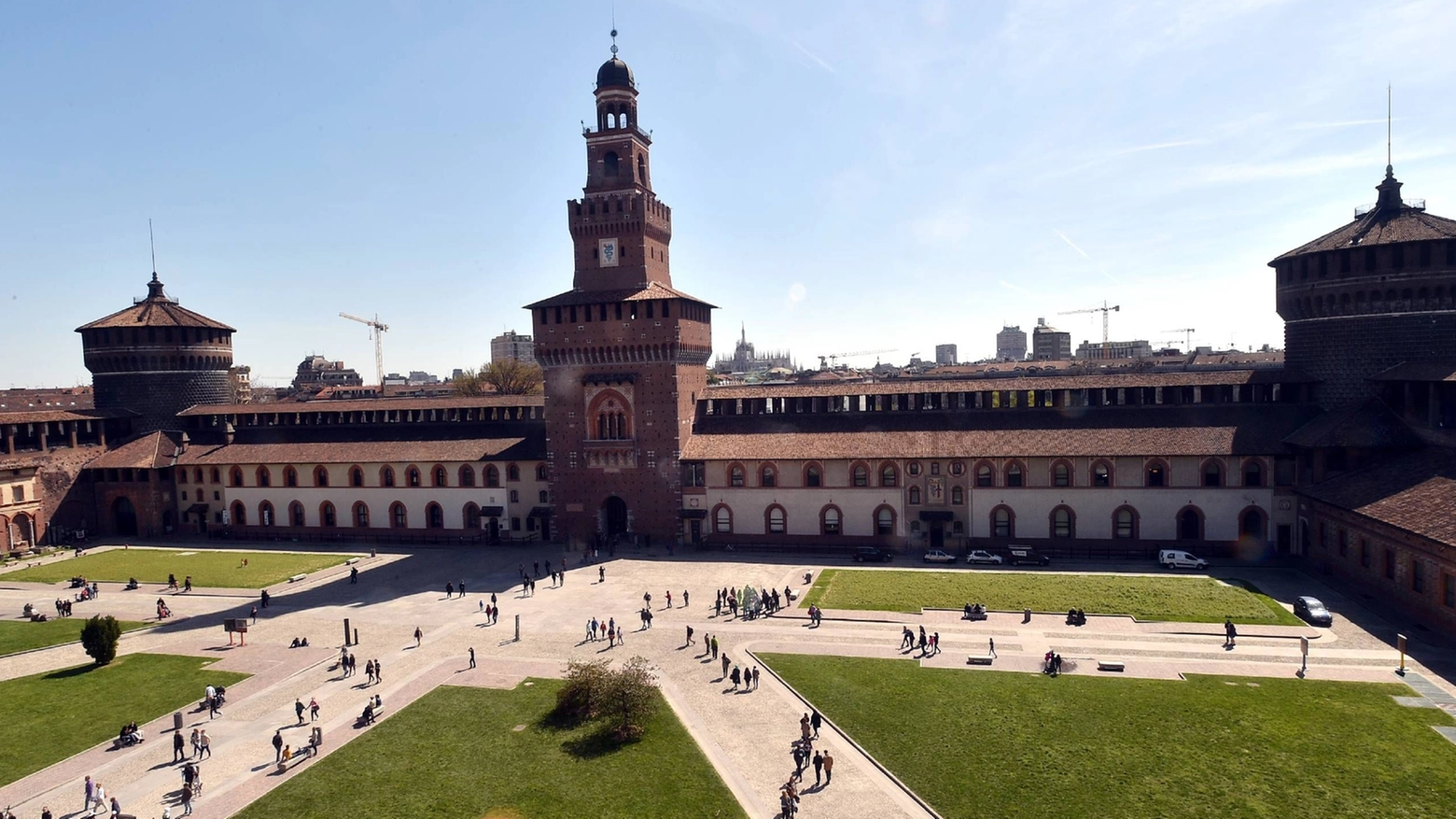 Il cortile interno del Castello Sforzesco dove si svolgerà il Wired Next fest