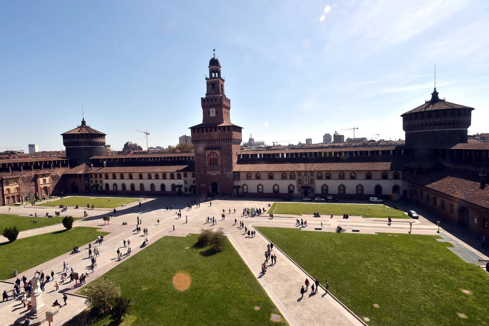 Il cortile interno del Castello Sforzesco dove si svolgerà il Wired Next fest