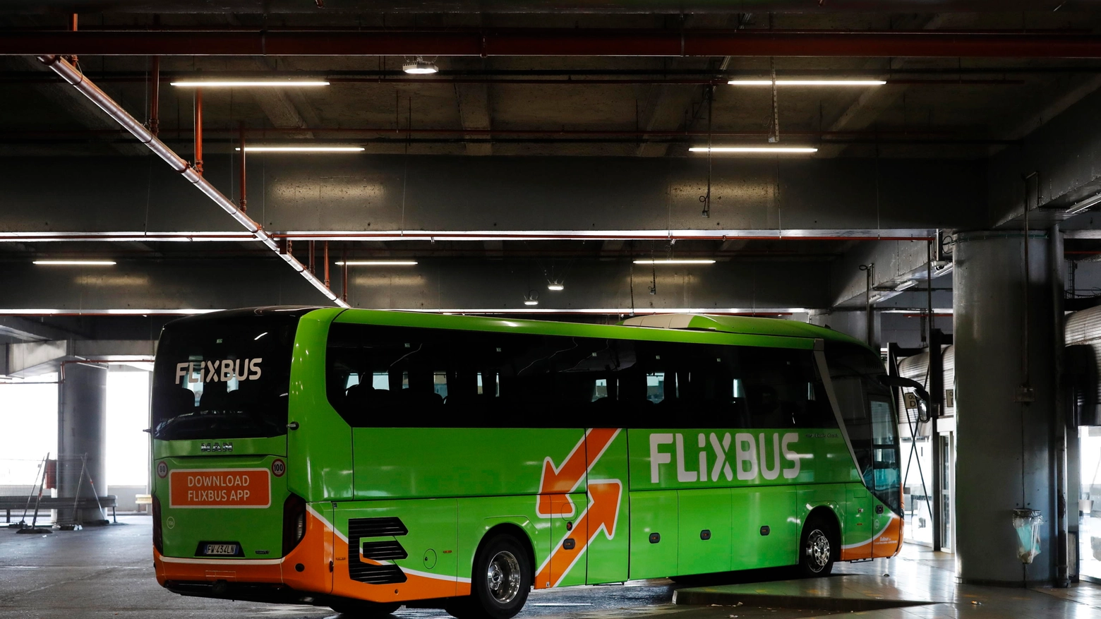 L'autobus FlixBus proveniente da Milano