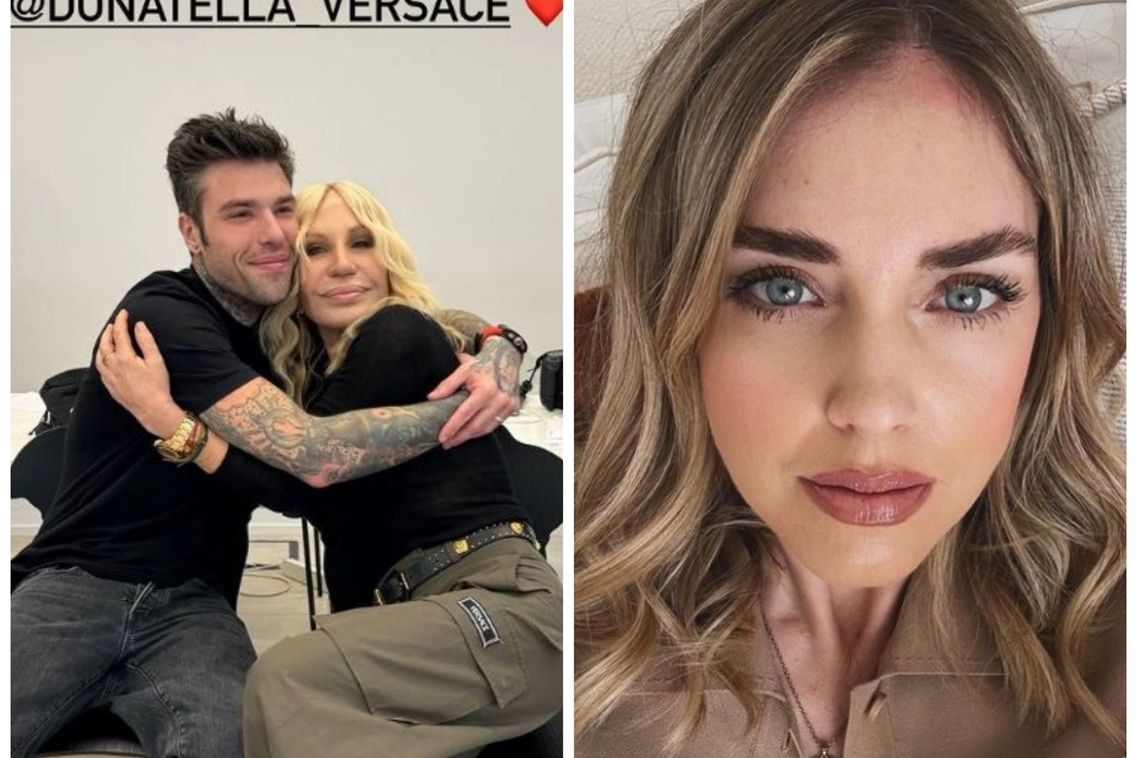 Fedez e Donatella Versace, Chiara Ferragni (Foto Instagram)