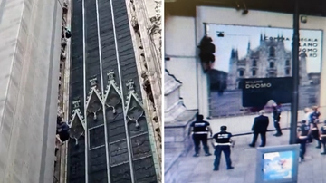 Duomo scalato dai climber francesi, critiche da politica e social: “Altro che sicurezza”, “Milano è una giungla”
