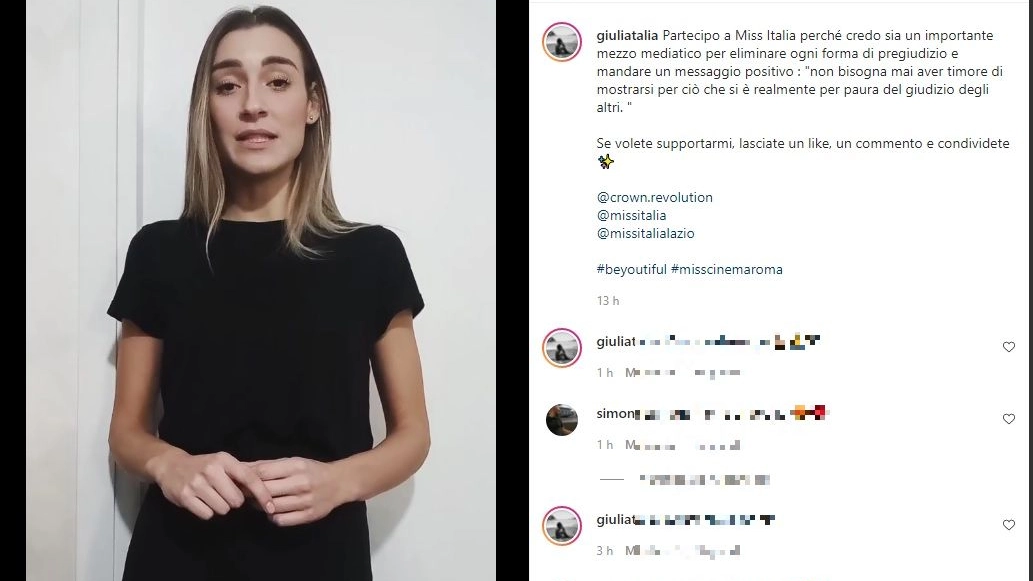 Giulia Talia (frame video Instagram)
