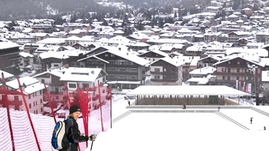 Il rendering della prossima versione dello ski stadium alla Pista Stelvio