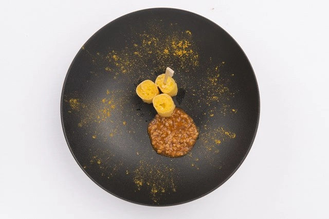 Risotto giallo alla milanese da passeggio con ragù di ossobuco