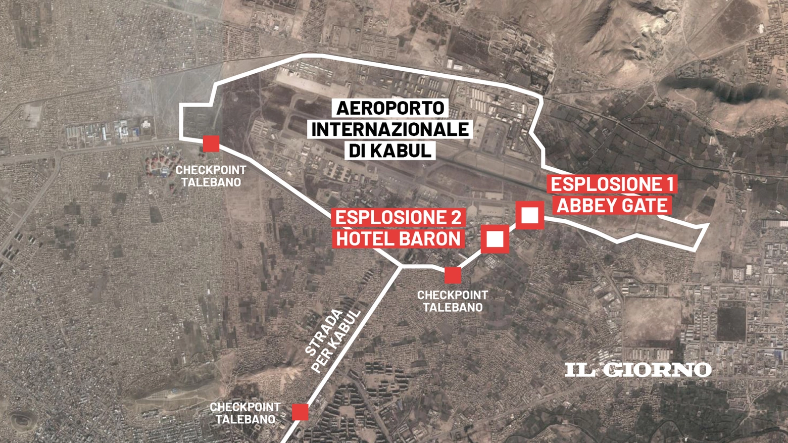 La mappa delle esplosioni