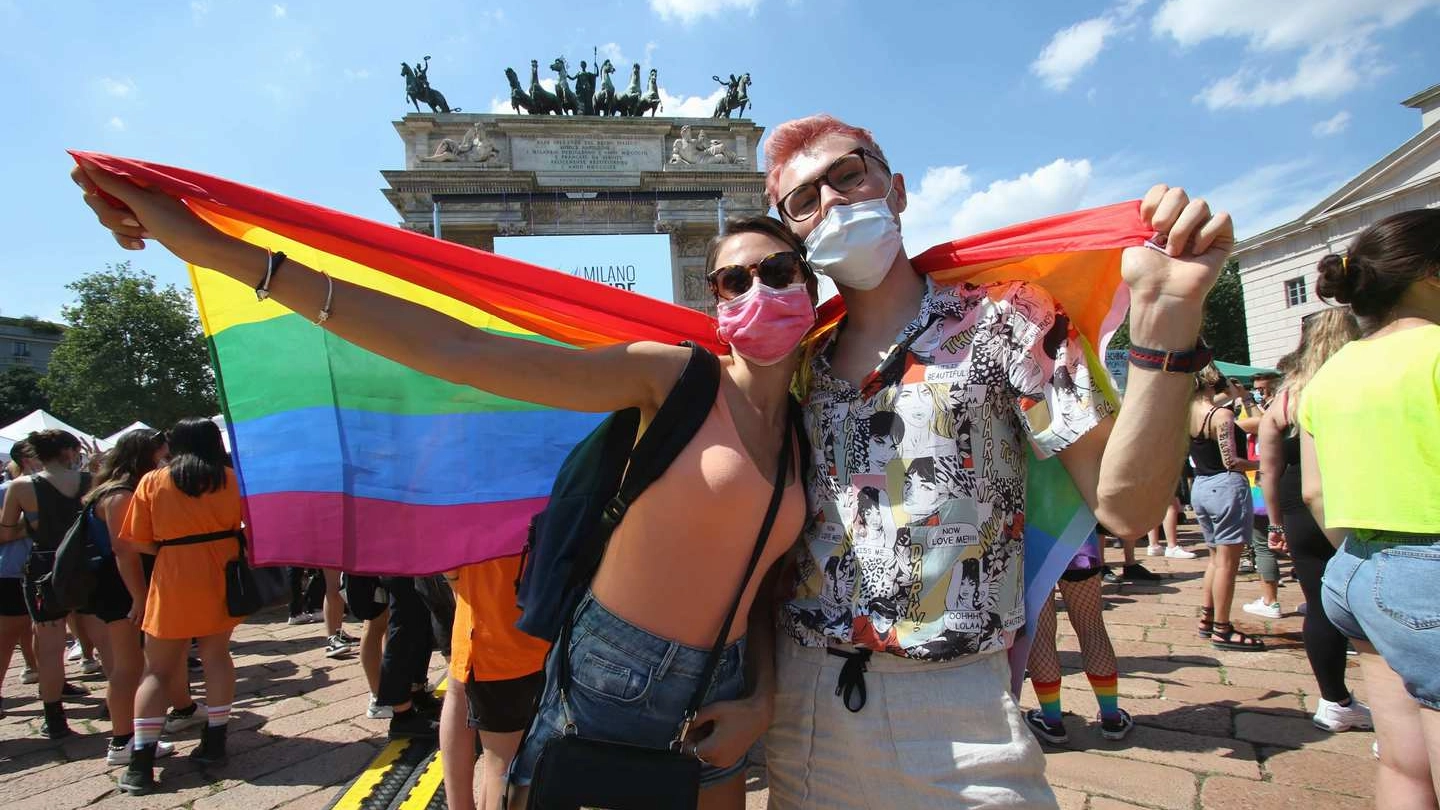 Milano Pride all'Arco della Pace a Milano, edizione 2021