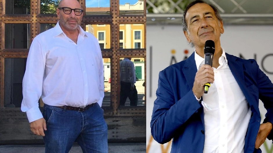 I candidati sindaco Luca Bernardo e Beppe Sala
