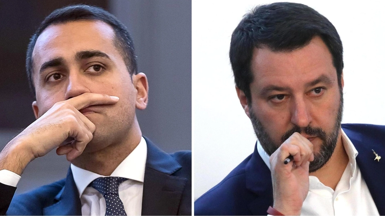 Da sinistra Luigi Di Maio e Matteo Salvini (Ansa)