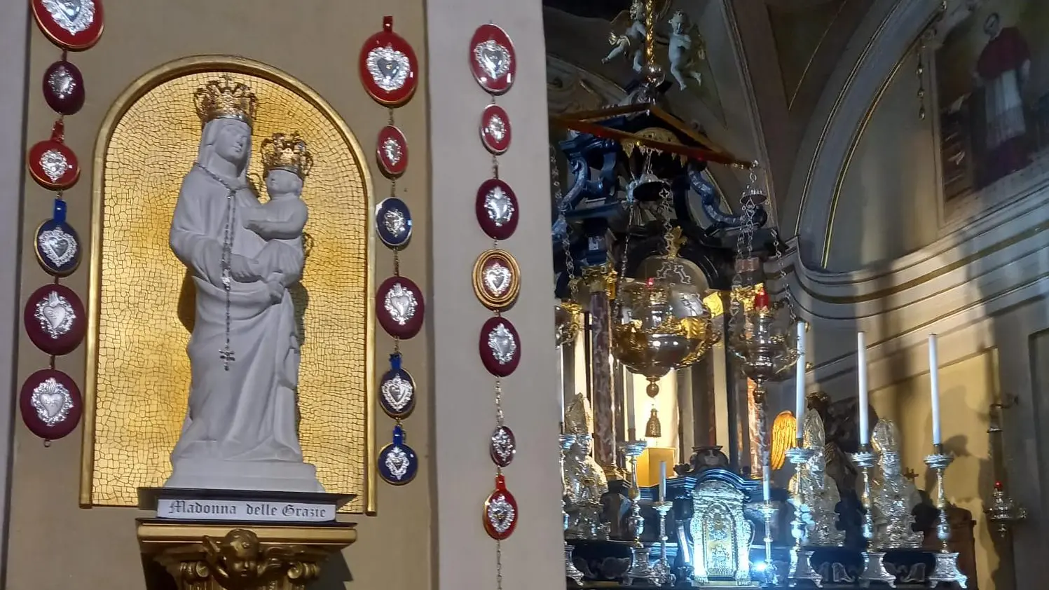 La statua dei prodigi  La Madonna delle Grazie  sul tracciato di 400 anni fa