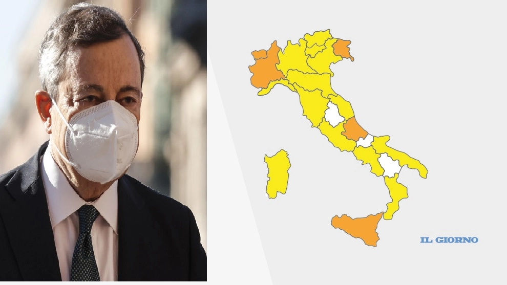La mappa delle zone: l'esecutivo Draghi al lavoro per cambiare il sistema a colori