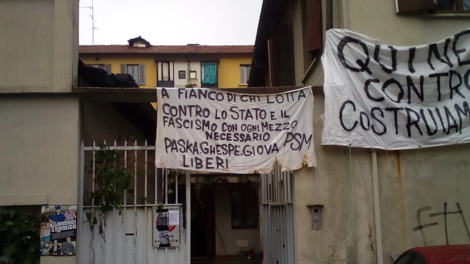 Occupazione spazio prove 'Dario Fo e Franca Rame' (Foto Facebook)